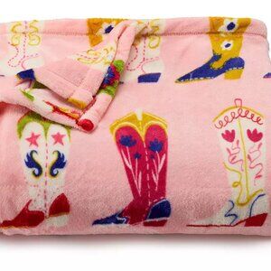 Cowboy Boots Plush Throw Blanket 5' x 6 ft - The Big One - New - Cowgirl Boots